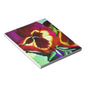 赤パンジー水彩花オリジナルアート ノートパッド (アングル)