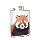 赤パンダかわいいかわいい動物の眠リラックスり フラスク (右)
