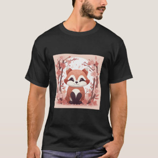 赤パンダと桜であなたの本当の自分を解き放て Tシャツ