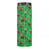 赤パンダと竹の葉パタン&モノグラム タンブラー (裏面)