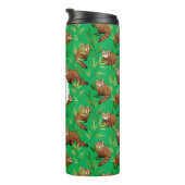 赤パンダと竹の葉パタン&モノグラム タンブラー (回転右)