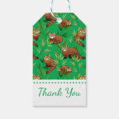 赤パンダと竹葉の模様 ギフトタグ (裏面)