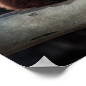 赤パンダと竹 ポスター (角)