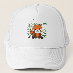 赤パンダの子ども向け甘い竹製の動物 キャップ