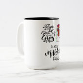 赤パンダの母の日2024。 ツートーンマグカップ (正面左)