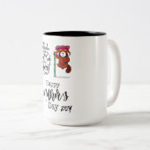 赤パンダの母の日2024。 ツートーンマグカップ (正面右)