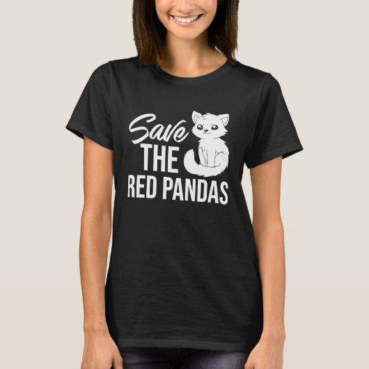赤パンダの生息地の尾 Tシャツ (正面)