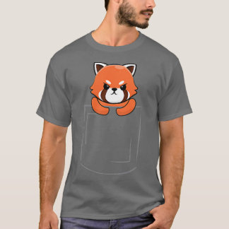 赤パンダポケットforパンダ愛好家レッドパンダ tシャツ