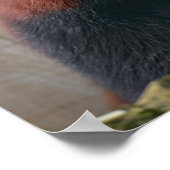 赤パンダポートレート ポスター (角)