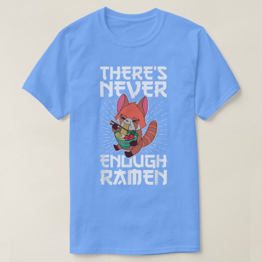 赤パンダラーメン日本食アジ日本のア Tシャツ (デザイン正面)