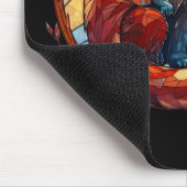 赤パンダ動物ポートレートステンドグラス野生動物 マウスパッド (コーナー)