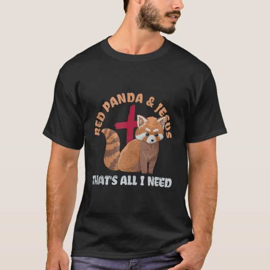 赤パンダ専門家のための赤パンダ Tシャツ (正面)