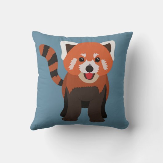 赤パンダ枕 クッション (裏面)