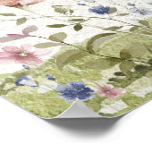 赤パンダ熊ベビーシャワー歓迎サイン ポスター (角)