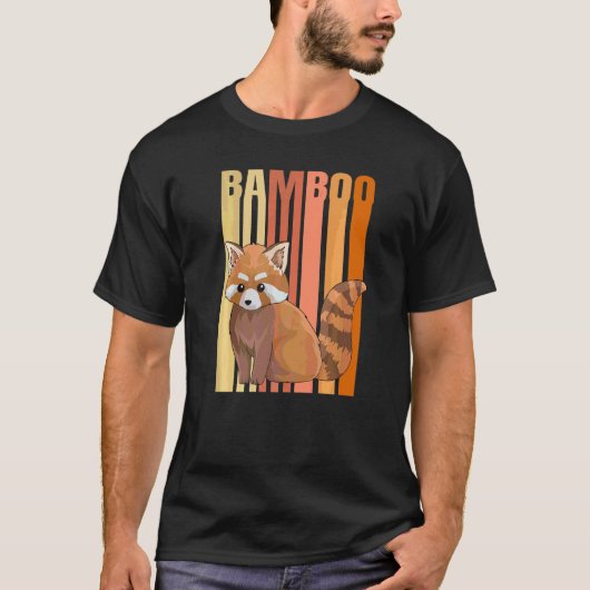 赤パンダ用竹 Tシャツ (正面)