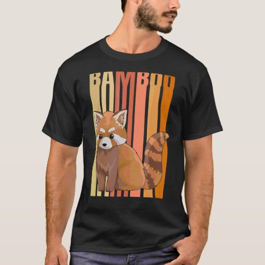 赤パンダ用竹 Tシャツ (正面)