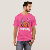 赤パンダ花火サングラスハットメリカ4日 Tシャツ (正面フル)
