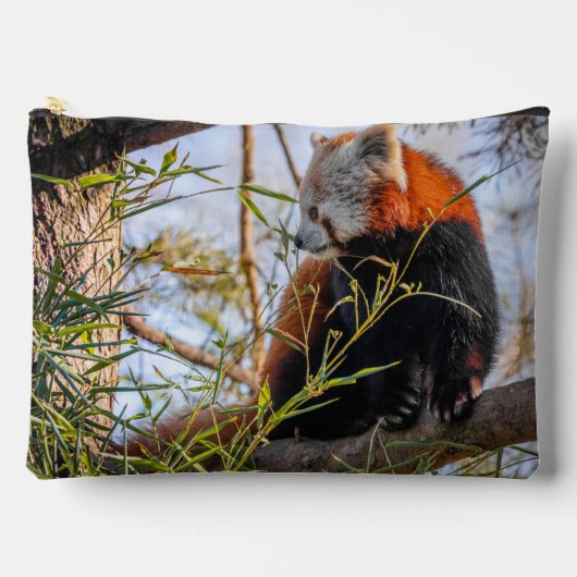 赤パンダ アクセサリーポーチ (正面)