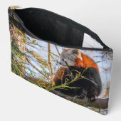 赤パンダ アクセサリーポーチ (見開き)