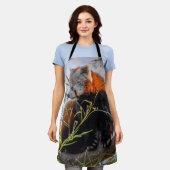 赤パンダ エプロン (着用した状態)