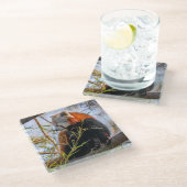 赤パンダ ガラスコースター (アングル)