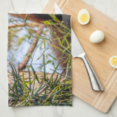 赤パンダ キッチンタオル (四つ折り)