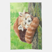 赤パンダ キッチンタオル (縦)