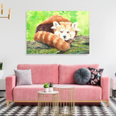 赤パンダ キャンバスプリント (インサイチュ (リビング))