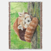 赤パンダ スローブランケット (正面縦)