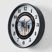 赤パーソナライズされたいいかりの黒い円 壁時計 (傾斜)