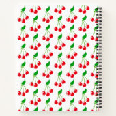 赤パーソナライズされたいさくらんぼ,パターン ノートブック (裏面)