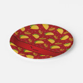 赤パーソナライズされたいタコスと呼ぶ ペーパープレート (アングル)