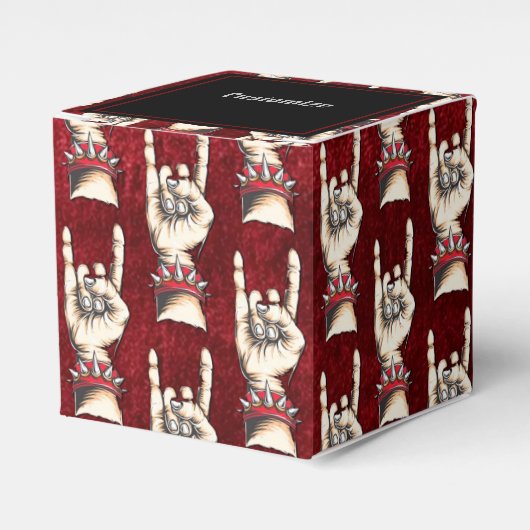 赤パーソナライズされたい角 フェイバーボックス (正面サイド)