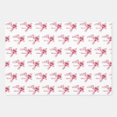 赤パーソナライズされたい❤️バラ ラッピングペーパーシート (正面)