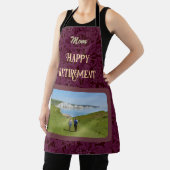 赤パーソナライズされたお母さん向け退職祝い エプロン (インサイチュ)