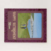 赤パーソナライズされたお母さん向け退職祝い ジグソーパズル (横)