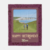赤パーソナライズされたお母さん向け退職祝い フリースブランケット (正面)