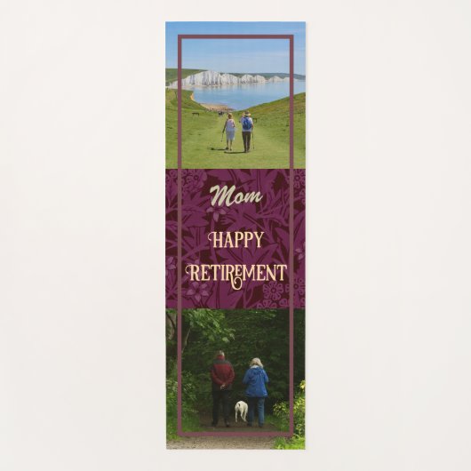 赤パーソナライズされたお母さん向け退職祝い ヨガマット (正面)