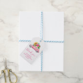 赤パーソナライズされたちゃんシャワーでドライブはラベル ギフトタグ (より糸付き)