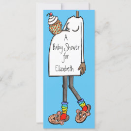 赤パーソナライズされたちゃんシャワーダークスキントーン 招待状