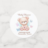 赤パーソナライズされたちゃんシャワーテーブル紙吹雪 コンフェッティ (スモール正面)