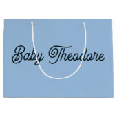 赤パーソナライズされたちゃんシャワーパーティー好意ボーイガール ラージペーパーバッグ (正面)