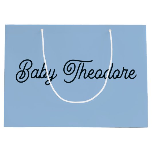 赤パーソナライズされたちゃんシャワーパーティー好意ボーイガール ラージペーパーバッグ (正面)