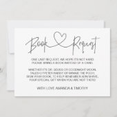 赤パーソナライズされたちゃんシャワーブックリクエストカード 招待状 (正面)