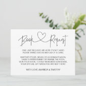 赤パーソナライズされたちゃんシャワーブックリクエストカード 招待状 (スタンド正面)