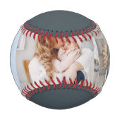 赤パーソナライズされたちゃんシャワー写真 野球ボール (裏面)