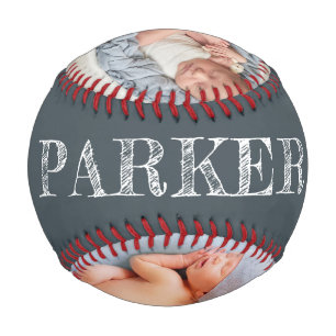 赤パーソナライズされたちゃんシャワー写真 野球ボール