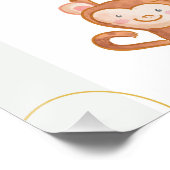 赤パーソナライズされたちゃんシャワー歓迎サイン ポスター (コーナー)