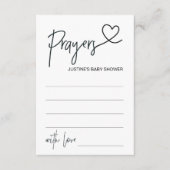 赤パーソナライズされたちゃんシャワー祈りの言葉カード付ハート エンクロージャーカード (正面)