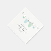 赤パーソナライズされたちゃんシャワー スタンダードカクテルナプキン (角)